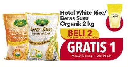 Promo Harga Hotel Beras Susu, White Rice Pandan Wangi 2000 gr - Carrefour