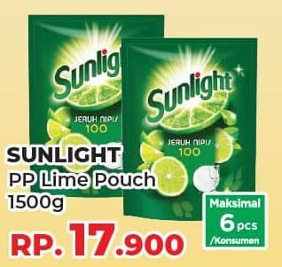 Promo Harga Sunlight Pencuci Piring Jeruk Nipis 100 1500 ml - Yogya