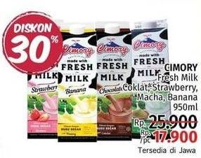 Promo Harga CIMORY Fresh Milk Chocolate, Strawberry, Matcha, Banana 950 ml - LotteMart