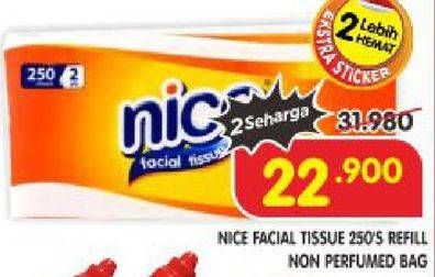 Promo Harga NICE Facial Tissue 250 sheet - Superindo