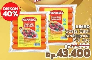 Promo Harga KIMBO Sosis Sapi Serbaguna 12 pcs - LotteMart