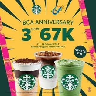 Promo Harga BCA Anniversary  - Starbucks