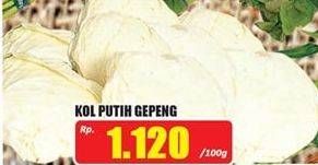 Promo Harga Kol Putih Gepeng per 100 gr - Hari Hari