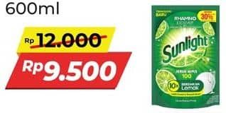 Promo Harga Sunlight Pencuci Piring Jeruk Nipis 100 650 ml - Alfamart