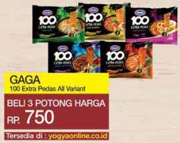 Promo Harga GAGA 100 Extra Pedas All Variants 88 gr - Yogya
