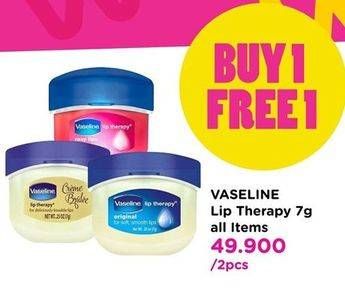 Promo Harga VASELINE Lip Therapy per 2 pcs 7 gr - Watsons