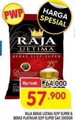 Promo Harga RAJA Ultima/Platinum Beras Slyp Super 5000 g  - Superindo