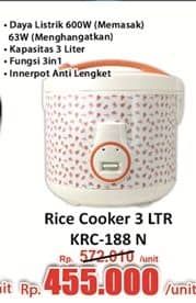 Promo Harga Kirin Rice Cooker KRC 188 N  - Hari Hari