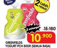 Promo Harga GREENFIELDS Yogurt Squeeze All Variants 80 gr - Superindo