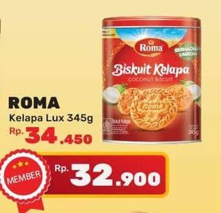 Promo Harga Roma Biskuit Kelapa 345 gr - Yogya