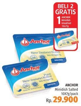 Promo Harga ANCHOR Butter per 10 pcs 7 gr - LotteMart