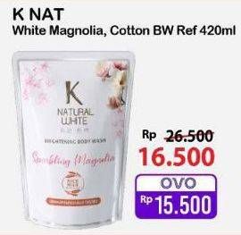 Promo Harga K Natural White Body Wash Cotton Flower, Sparkling Magnolia 450 ml - Alfamart