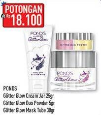 Promo Harga Ponds Glitter Glow Cream Jar/Duo Powder/Mask Tube  - Hypermart