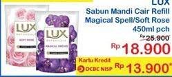 Promo Harga LUX Botanicals Body Wash Magical Orchid, Soft Rose 450 ml - Indomaret