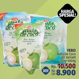 Promo Harga YEKO Nata De Coco All Variants 360 gr - LotteMart