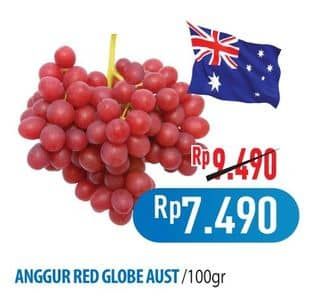 Promo Harga Anggur Red Globe Aust per 100 gr - Hypermart