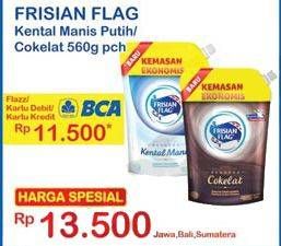 Promo Harga FRISIAN FLAG Susu Kental Manis Putih, Cokelat 560 gr - Indomaret