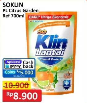 Promo Harga So Klin Pembersih Lantai Citrus Garden 700 ml - Alfamart