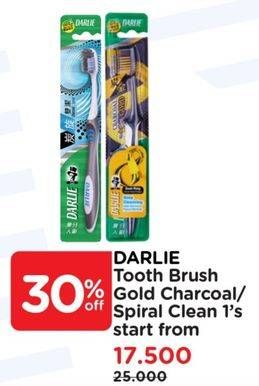Promo Harga Darlie Toothbrush Charcoal Gold, Spiral Clean  - Watsons