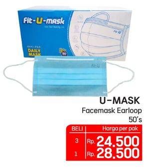 Promo Harga Fit-u-mask Masker Earloop 50 pcs - Lotte Grosir