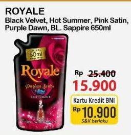 Promo Harga So Klin Royale Parfum Collection Black Velvet, Blue Sapphire, Hot Summer, Pink Satin, Purple Dawn 650 ml - Alfamart