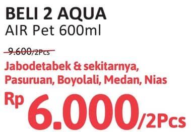 Promo Harga Aqua Air Mineral 600 ml - Alfamidi