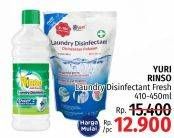 Promo Harga YURI/ RINSO Laundry Disinfectant 410-450ml  - LotteMart