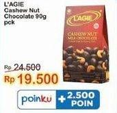 Promo Harga LAGIE Milk Chocolate Cashew Nut 90 gr - Indomaret