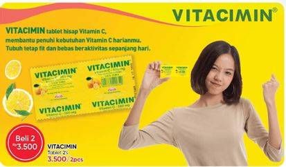 Promo Harga VITACIMIN Vitamin C - 500mg Sweetlets (Tablet Hisap) 2 pcs - Guardian