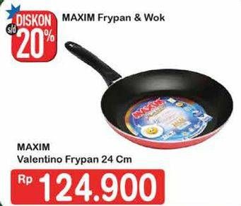 Promo Harga MAXIM Valentino Frypan Teflon 24 Cm  - Hypermart