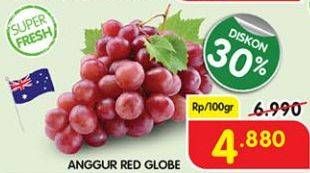 Promo Harga Anggur Red Globe per 100 gr - Superindo