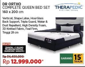 Promo Harga Therapedic Dr Ortho Complete Queen Bed Set 160 X 200 Cm  - COURTS