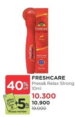 Promo Harga Fresh Care Minyak Angin Press & Relax Strong 10 ml - Watsons