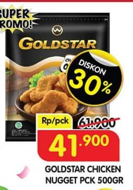 Promo Harga Goldstar Chicken Nugget 500 gr - Superindo