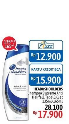 Promo Harga HEAD & SHOULDER Supreme Shampoo 135ml/165ml  - Alfamidi
