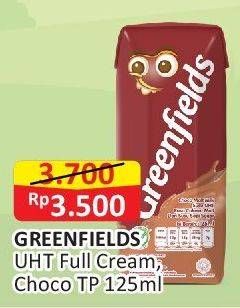 Promo Harga Greenfields UHT Full Cream, Choco Malt 125 ml - Alfamart