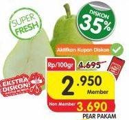 Promo Harga Pear Packham per 100 gr - Superindo