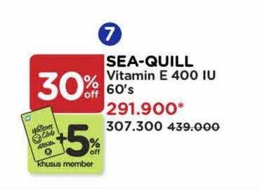 Promo Harga Sea Quill Vitamin E 400 IU 60 pcs - Watsons