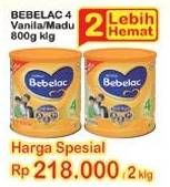 Promo Harga BEBELAC 4 Susu Pertumbuhan Madu, Vanila 800 gr - Indomaret