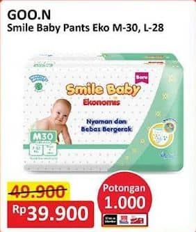 Promo Harga Goon Smile Baby Ekonomis Pants Kecuali M30, Kecuali L26 26 pcs - Alfamart
