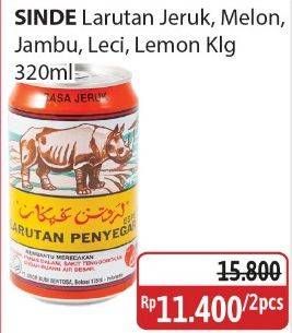 Promo Harga Cap Badak Larutan Penyegar Jeruk, Melon, Jambu, Leci, Lemon 320 ml - Alfamidi