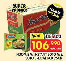 Promo Harga Indomie Mi Kuah Soto Mie, Soto Spesial 75 gr - Superindo