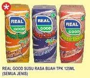 Promo Harga REAL GOOD Susu Rasa Buah Orange, Guava, Blackcurrant 125 ml - Superindo