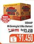 Promo Harga SEDAAP Mie Goreng Original per 40 pcs 90 gr - Hypermart