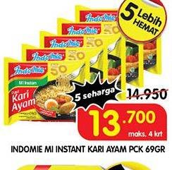 Promo Harga Indomie Mi Kuah Kari Ayam 72 gr - Superindo