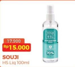 Promo Harga Souji Hand Sanitizer Spray 100 ml - Alfamart