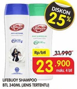 Promo Harga LIFEBUOY Shampoo Jenis Tertentu 340 ml - Superindo