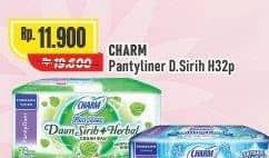 Promo Harga Charm Pantyliner Daun Sirih + Herbal 32 pcs - Alfamart