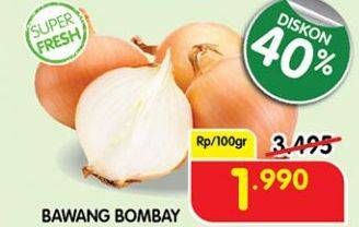 Promo Harga Bawang Bombay per 100 gr - Superindo