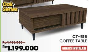 Courts CT-515 Coffe Table  Diskon 20%, Harga Promo Rp1.199.000, Harga Normal Rp1.499.000, Oak Series 

Gratis Instalasi